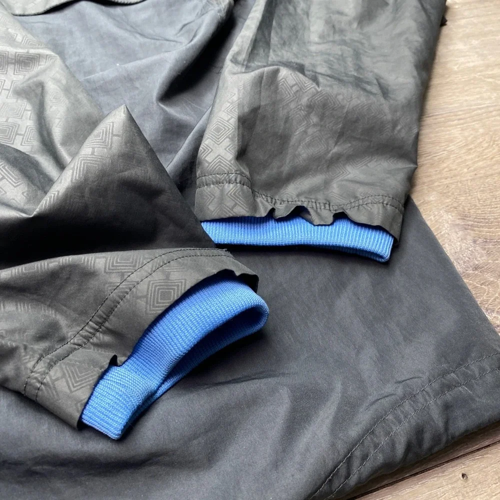 Nike Jacket UNC Tar Heels Men Med Black‎ Blue Windbreaker Pullover Quarter Zip